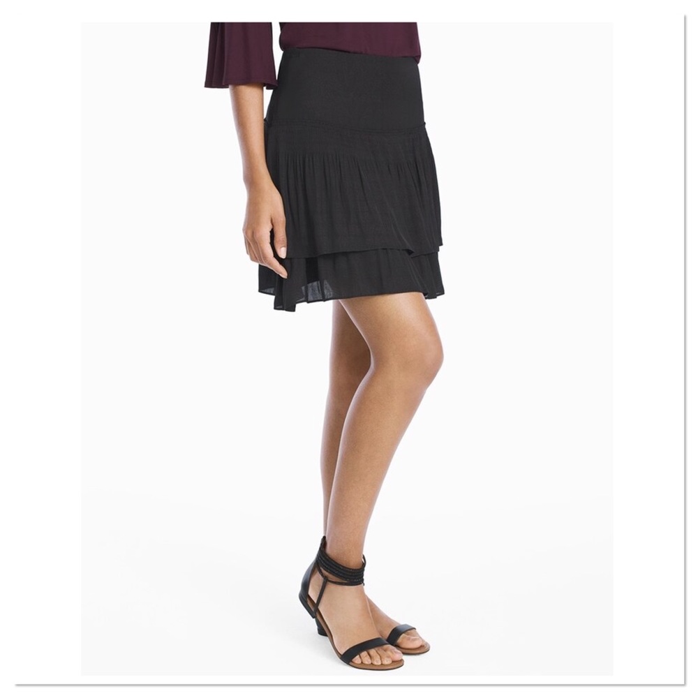 White House Black Market Soft Tiered Mini Skirt 8